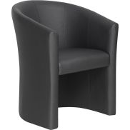 Interiax Kuipzetel Fauteuil Sophia Zwart PU