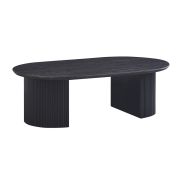 Interiax Coffee Table 'Rayan' 120 cm Oval Decor Donkerbruin