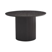 Interiax Table à Manger 'Rayan' 120 cm Ronde Décor Brun Foncé