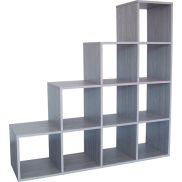 Rousseau - Vakkenkast / Roomdivider - Grijs - 141x39x141 cm