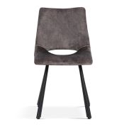 Interiax Dining Chair Lea Velvet Grey