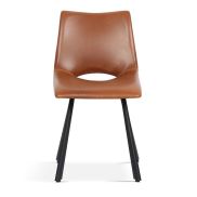 Interiax Eetkamerstoel Lea Fluweel Cognac