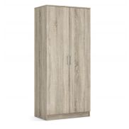 Interiax Kledingkast 'Amelie' – 2 Deuren, 1 Hanger & 1 Legplank | Sonoma Eik | 180x80x54 cm