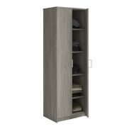 Interiax Opbergkast - Kledingkast 'Amelie' - 2 Deuren & 4 Legplanken | Grijze Eik | 180x60x40 cm