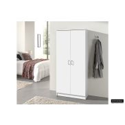 Meuble de Rangement 'Ray' 2 Portes et 4 Étagères Blanc (180x80x40cm)