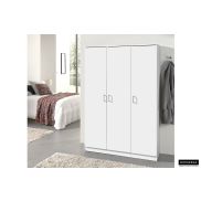 Rangeerkast 'Ray' 3 Deuren en 4 Legplanken Wit (180x120x40cm)