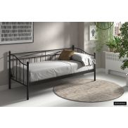 Bedzetel 'Sablo' Black 90x200 With Slatted Base