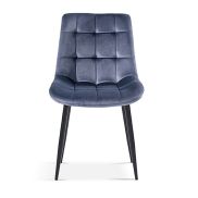 Interiax Dining Chair Lucy Fluweel Donkergrijs