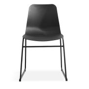Interiax Chaise de salle à manger June PP Noir