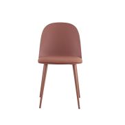 Interiax Dining Chair FÃ© Zitting PP Kussen PU Terracotta