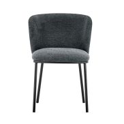Interiax Dining Chair Yara Fabric Dark Grey