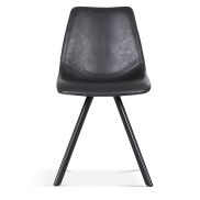 Interiax Eetkamerstoel Anna PU Zwart