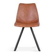 Interiax Eetkamerstoel Anna PU Cognac