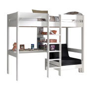 Lit Mezzanine Aliks avec Canapé-lit - Blanc