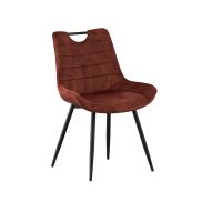 Interiax Dining Chair Alix Fluweel Brown