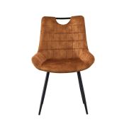 Interiax Dining Chair Alix Fluweel Gold