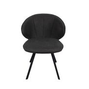 Interiax Dining Chair Elle Stof Grey Rug PU Grey