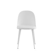 Interiax Dining Chair FÃ© Zitting PP Kussen PU White