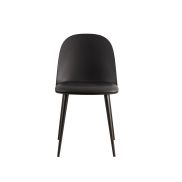 Interiax Dining Chair FÃ© Zitting PP Kussen PU Black