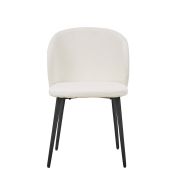 Interiax Dining Chair Livia BouclÃ© White