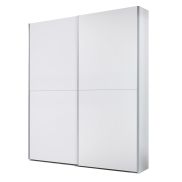 Interiax Kledingkast 'Emma' – Witte Schuifdeurkast met 2 Hangers & 2 Legplanken | 195x170x57.5 cm
