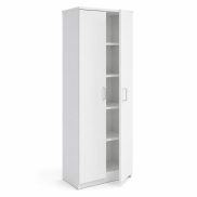 Interiax Armoire 'Amelie' - 2 Portes et 4 Étagères | Blanc | 180x60x40 cm