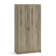 Interiax Storage Cabinet - Wardrobe 'Aurora' – 2 Doors & 4 Shelves | Sonoma Oak | 148x72x36 cm
