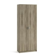 Interiax Opbergkast - Kledingkast 'Aurora' – 2 Deuren & 4 Legplanken | Sonoma Eik | 194x72x36 cm