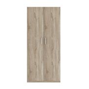 Interiax Opbergkast - Kledingkast 'Mila' - 2 Deuren & 4 Legplanken | Sonoma Eik | 180x80x42 cm