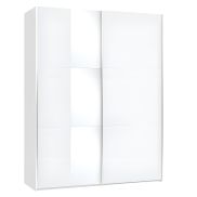 Interiax Kledingkast 'Belluno' 2 Schuifdeuren Met Spiegel | Wit | 230,2x180x61,2 cm