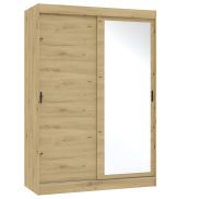 Interiax Kledingkast 'Treviso' 2 Schuifdeuren Met Spiegel | Artisan Eik | 215,5x150x61 cm