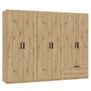 Interiax Kledingkast 'Siena' 6 Deuren En 1 Lade | Artisan Eik | 210x269,8x54 cm