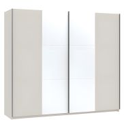 Interiax Kledingkast 'Bolzano' 2 Schuifdeuren Met Spiegel | Cashmere | 200x228x57,7 cm