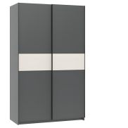 Interiax Kledingkast 'Bari' 2 Deuren | Antraciet/Cashmere | 204,5x122,4x60,3 cm