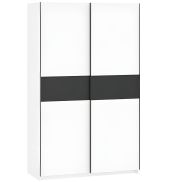 Interiax Kledingkast 'Bari' 2 Deuren | Wit/Antraciet | 204,5x122,4x60,3 cm