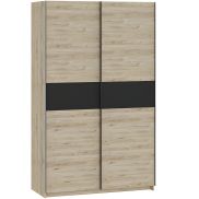 Interiax Kledingkast 'Bari' 2 Deuren | Artisan Eik/Antraciet | 204,5x122,4x60,3 cm