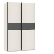 Interiax Kledingkast 'Bari' 2 Deuren | Cashmere/Antraciet | 204,5x122,4x60,3 cm