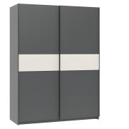 Interiax Kledingkast 'Bari' 2 Deuren | Antraciet/Cashmere | 204,5x150,6x60,3 cm