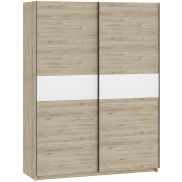 Interiax Kledingkast 'Bari' 2 Deuren | Artisan Eik/Wit | 204,5x150,6x60,3 cm