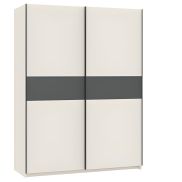Interiax Kledingkast 'Bari' 2 Deuren | Cashmere/Antraciet | 204,5x150,6x60,3 cm