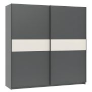 Interiax Kledingkast 'Bari' 2 Deuren | Antraciet/Cashmere | 204,5x200,2x60,3 cm