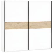 Interiax Kledingkast 'Bari' 2 Deuren | Wit/Artisan Eik | 204,5x200,2x60,3 cm