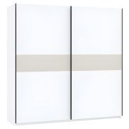 Interiax Kledingkast 'Bari' 2 Deuren | Wit/Cashmere | 204,5x200,2x60,3 cm