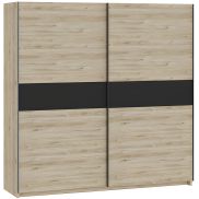 Interiax Kledingkast 'Bari' 2 Deuren | Artisan Eik/Antraciet | 204,5x200,2x60,3 cm