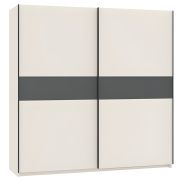 Interiax Kledingkast 'Bari' 2 Deuren | Cashmere/Antraciet | 204,5x200,2x60,3 cm