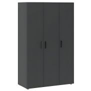 Interiax Kledingkast 'Verona' 3 Deuren | Antraciet | 179x110,7x51,9 cm
