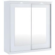 Interiax Kledingkast 'Napoli' 2 Schuifdeuren, 2 Spiegels | Wit | 194,6x180x69 cm