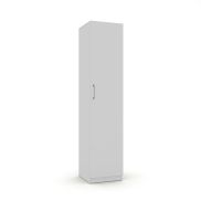 Interiax Storage Cabinet - Wardrobe 'Mila' - 1 Door & 4 Legplanken | White | 180x40x42 cm