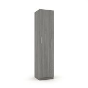 Interiax Armoire 'Mila' - 1 Porte et 4 Étagères | Chêne Gris | 180x40x42 cm