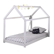 Lit Cabane 90x200 Blanc